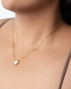 Cadena Trebol Blanco Mujer